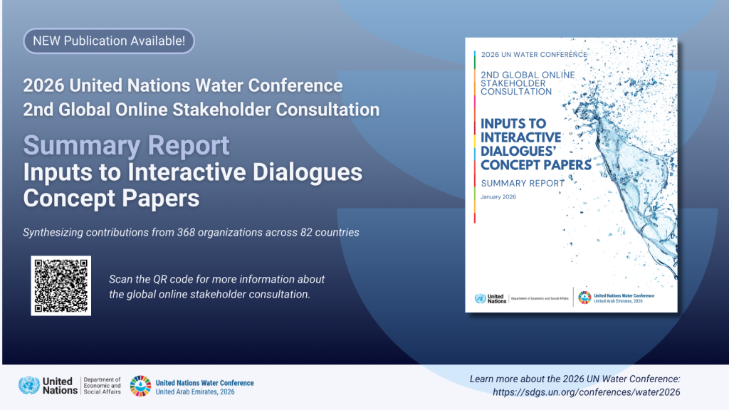 2026 UN Water Conference - Second Global Online Stakeholder Consultation: Inputs for the Interactive Dialogues Concept Papers