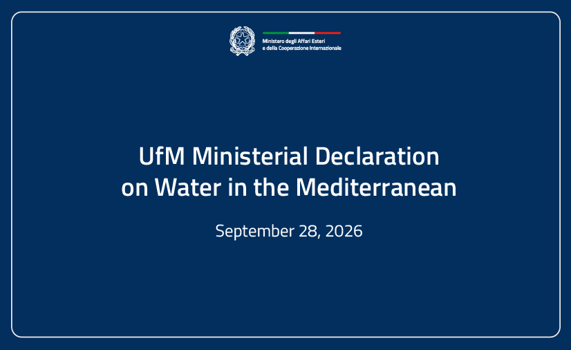 UfM Ministers renew their commitment to water resilience in the Mediterranean