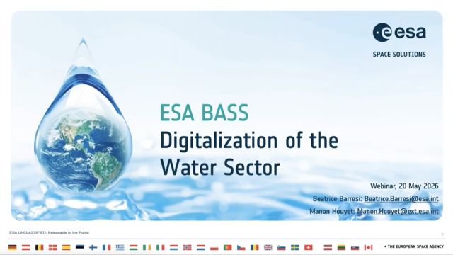 ESA launches a Call for Proposals on the Digitalisation of the Water Sector